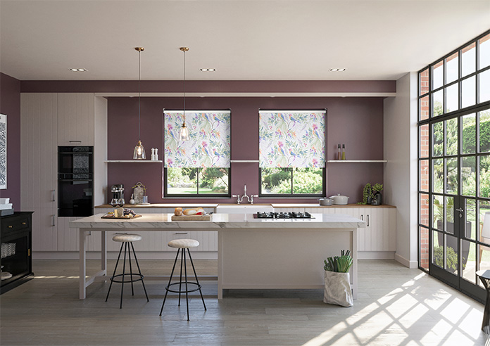 Birds of Paradise, White - Roller Blind - Image 8